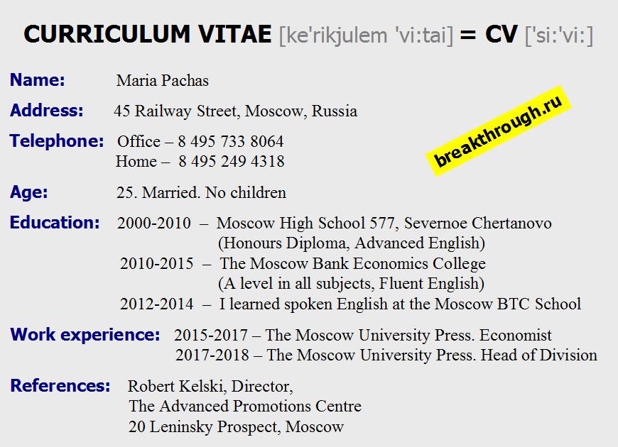      resume CV Curriculum Vitae